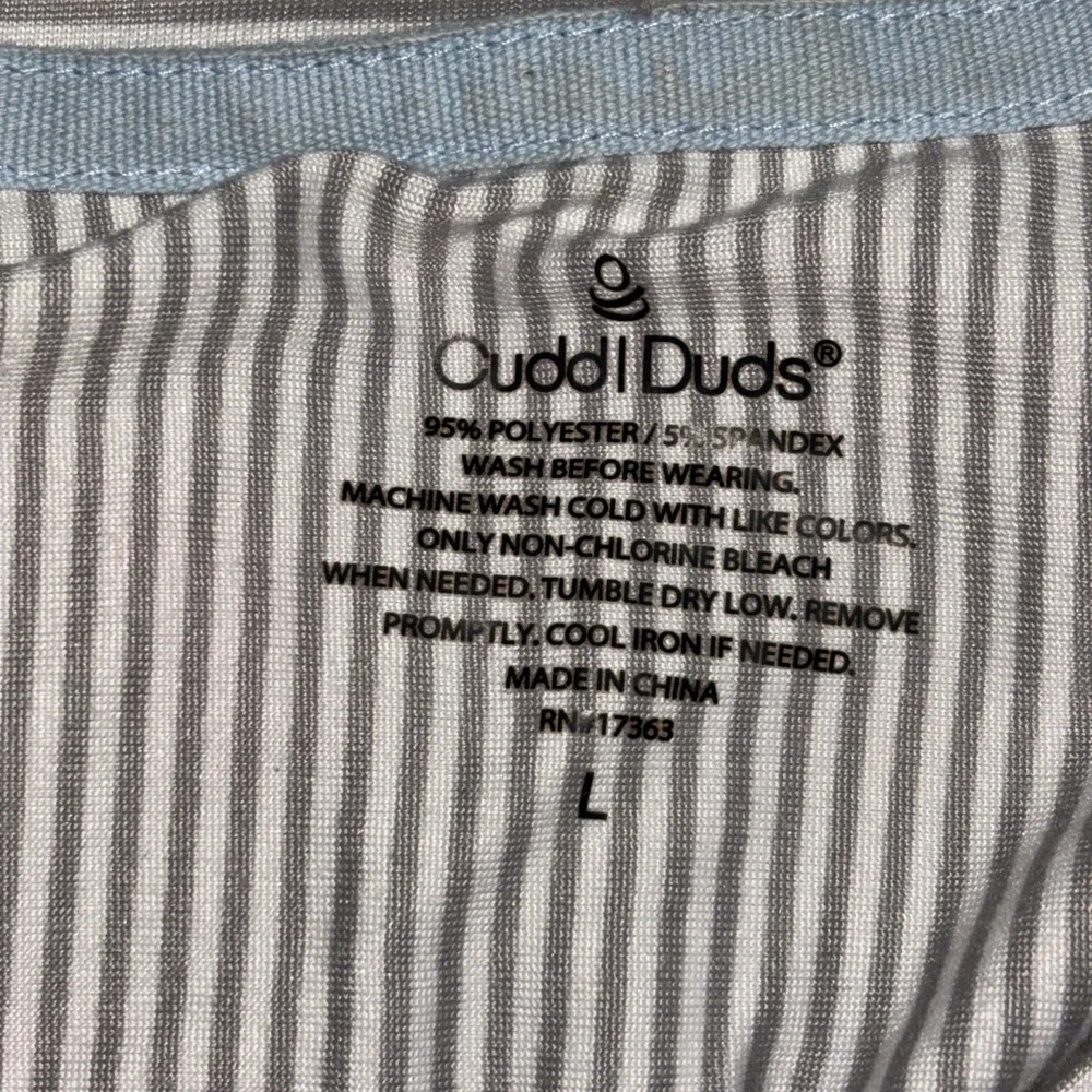 Cuddl Duds Women's 2pc Pajama Set Top & Shorts Size L Blue Dog Beach Print